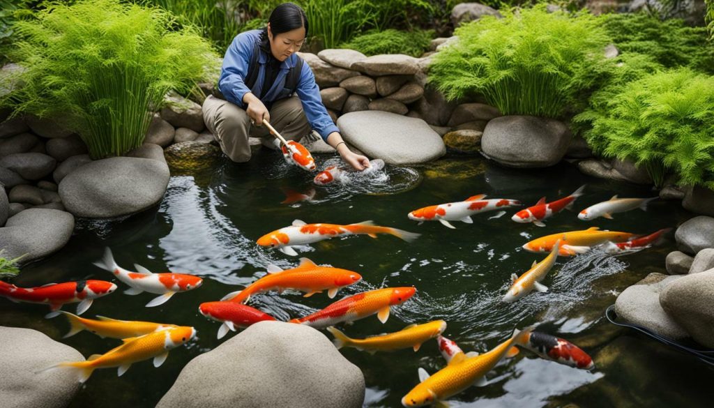 perawatan harian ikan koi yang efisien